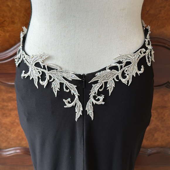 Stunning LaFemme Black & Silver Prom Dress - Picture 12 of 17